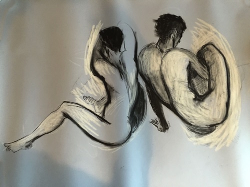 Pair of nudes - no 2 -
Life drawing in Caran D'Ache oil pencils
(Ref 6) Pair of nudes - no 2 -
Life drawing in Caran D'Ache oil pencils
(Ref 6)